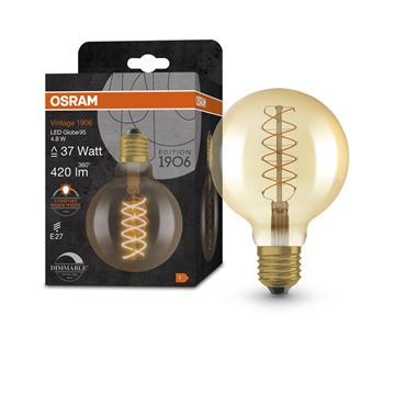 Osram LED Vintage 1906 Globe 95 Spiral Ultra Tynd DIM Gold 4,8=37W E27